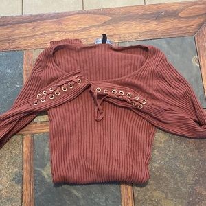 Dark brown red dress